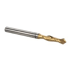 Melin Tool 1/8" Diam, 1/2" LOC, 2 Flute, 90� Point Angle, Solid Carbide Drill...