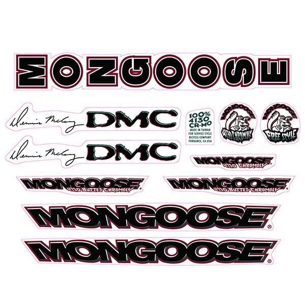 1998 Mongoose DMC - Maroon Green Black - Decal set