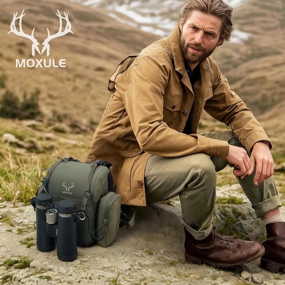Binocular Harness Chest Pack: Bino Case with Rangefinder Pocket for Green