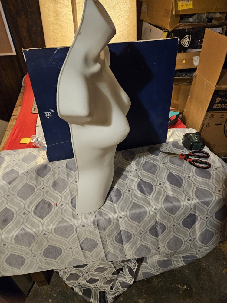 female hollow plastic bust model small to large