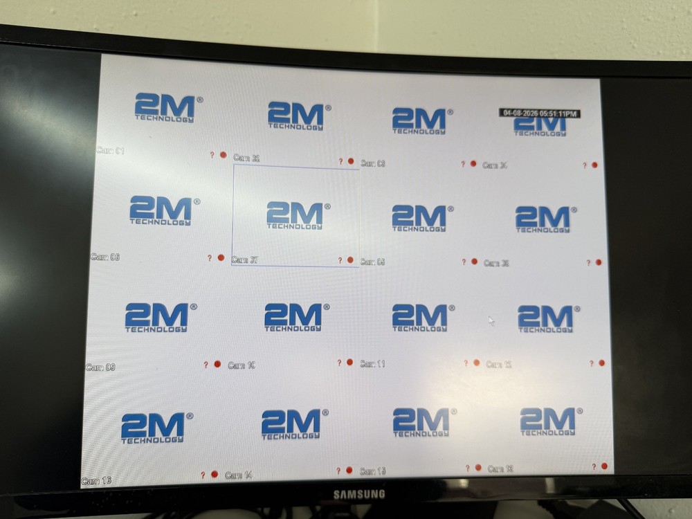 16CH DVR 2M Technology 2TB Security Camera 1080P Scan QR Code Online Used 2Pcs