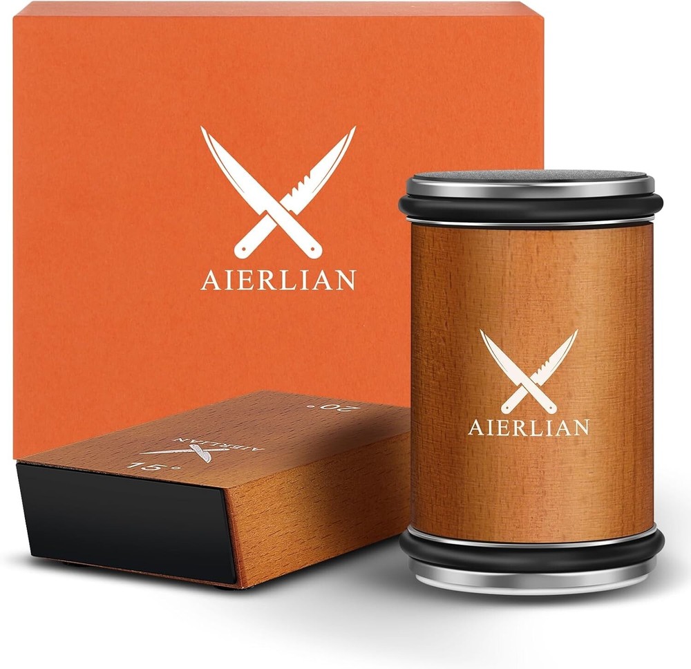 Wood Blade Sharpener with Magnetic Support - Perfect Gift for Chefs