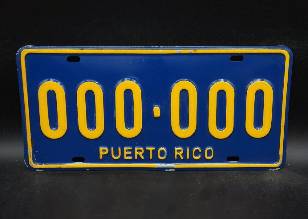 1966 PUERTO RICO Sample License Plate - Nice Quality