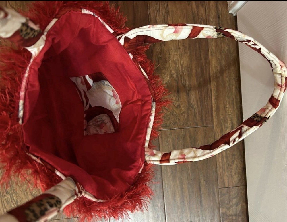 Vintage Handmade Santa Clause Purse