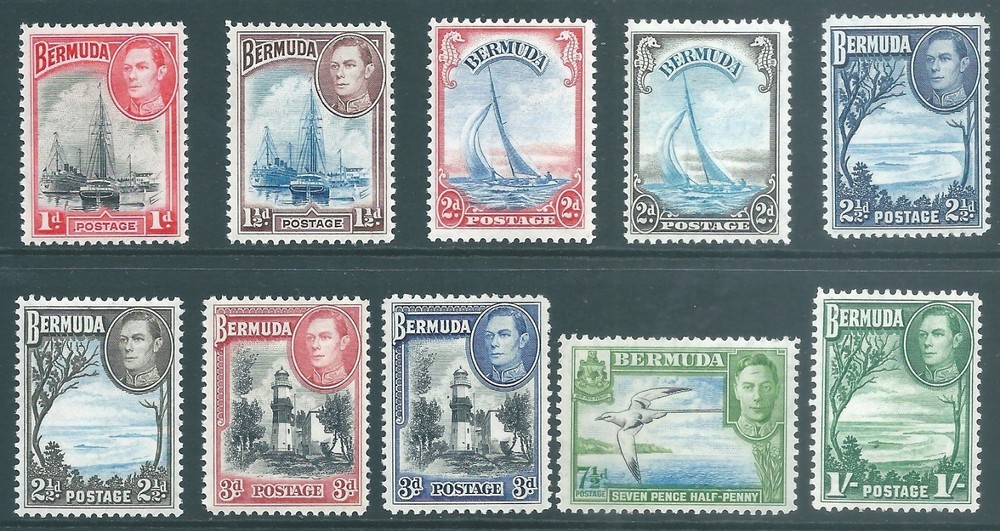 BERMUDA 1938 George VI mint SET