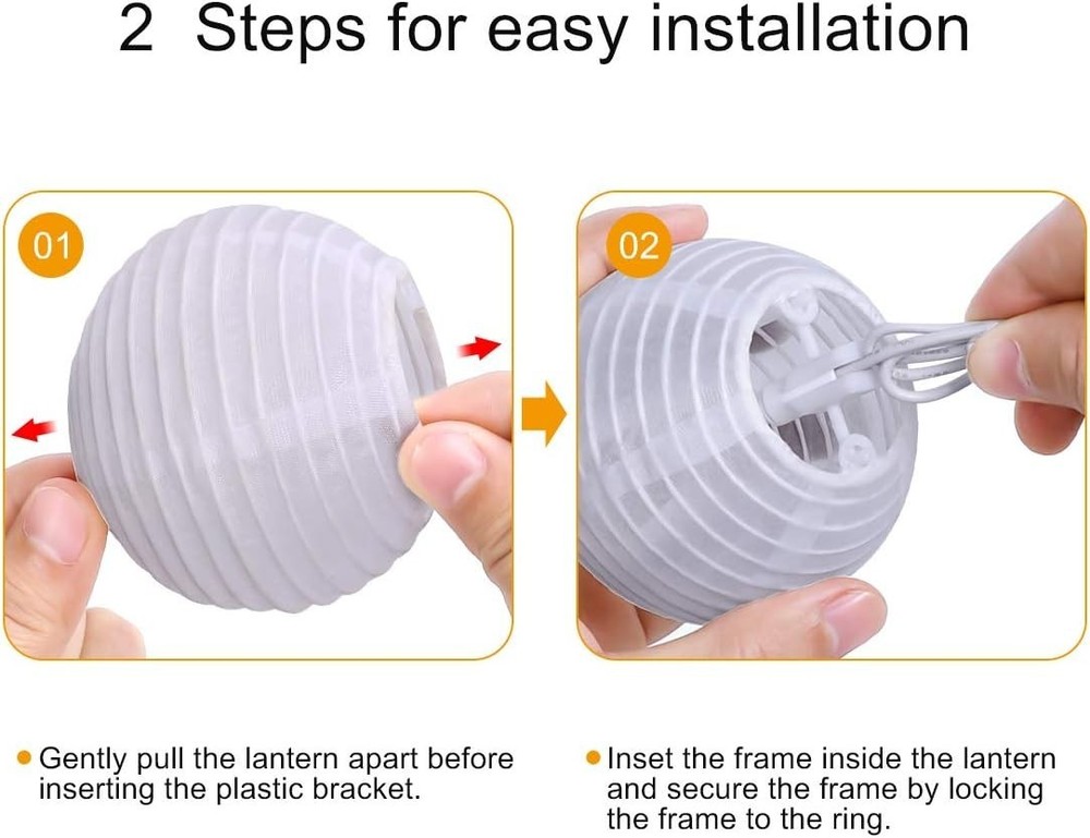 Mini Lantern Lights String Outdoor, 3 Inch Globe Lantern String Lights for Be...