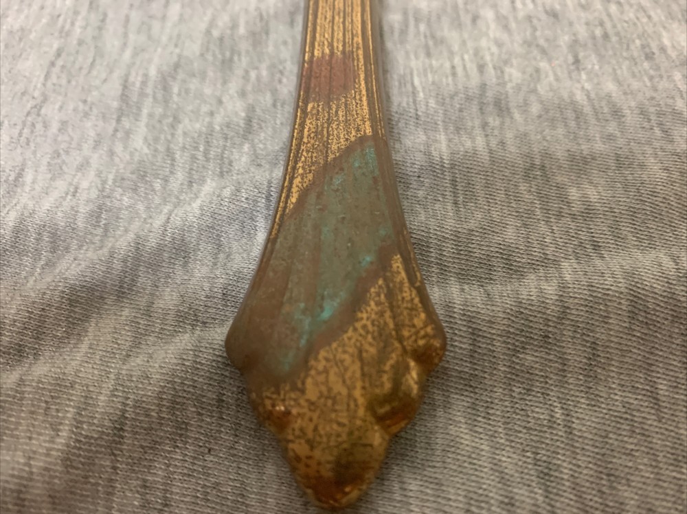 Antique S & B Bronze 12.5” Hand Mirror