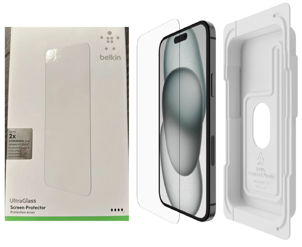 Belkin UltraGlass iPhone 14 Pro MAX Glass Screen Protector - Easy Application