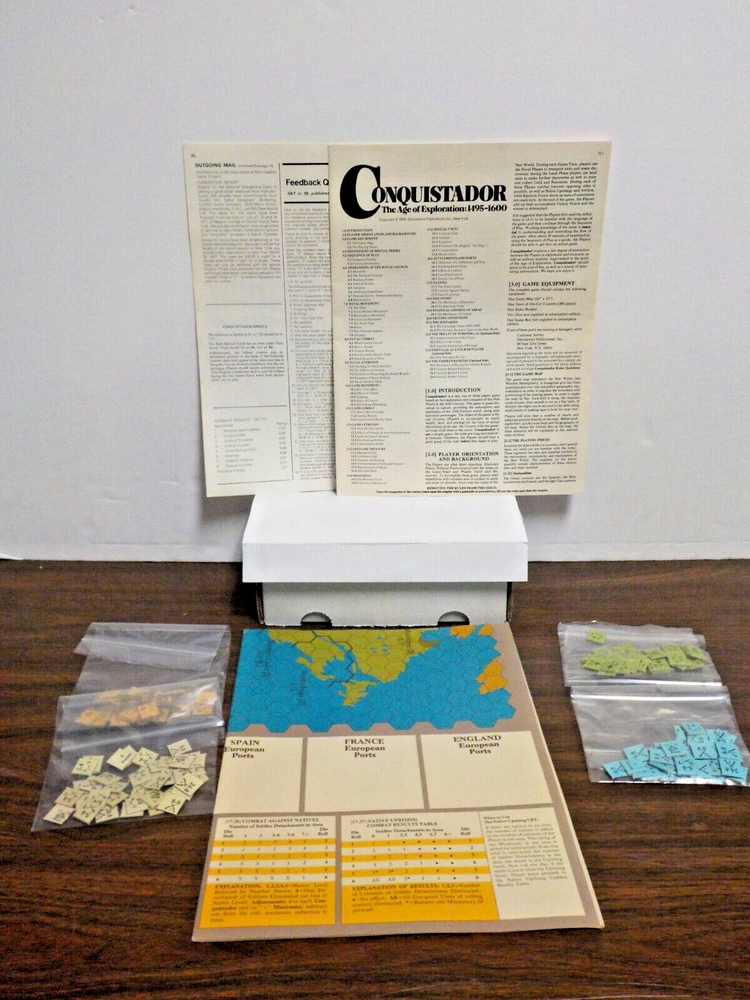 C0625 1976 Simulation Publications "Conquistador (Subscription Ed.)" (Incomp.)