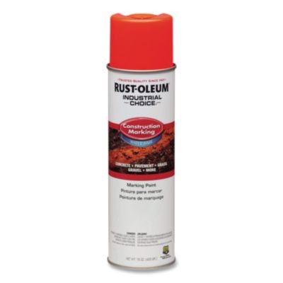 Rustoleum 264699 Construction Marking Paint 17 Oz Gloss Fluorescent Red-Orange
