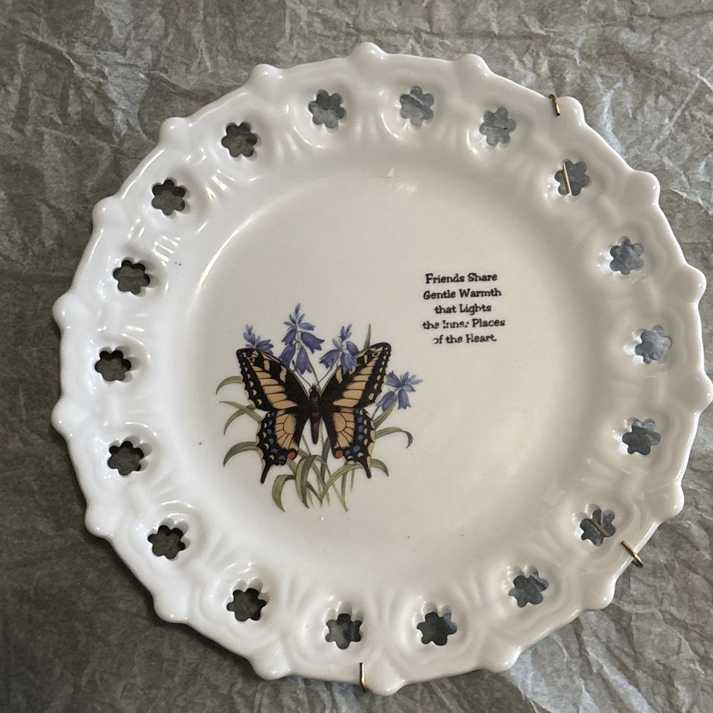 Vintage Butterfly Wing Plate Brazil