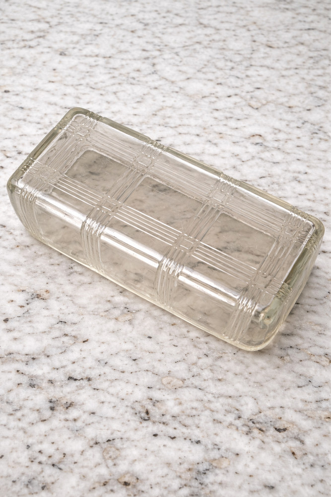 Vintage Clear Glass Loaf Pan Ribbed Baking Dish Rectangular Bread Pan Kitchenwar