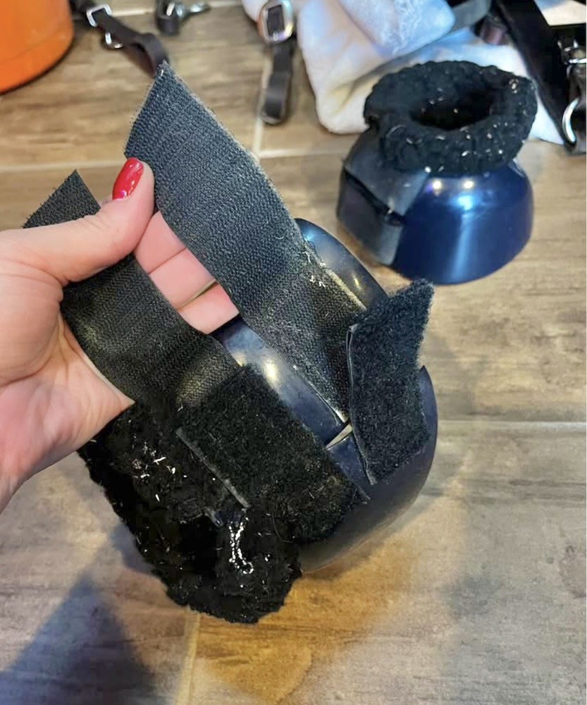Navy Rubber Bell Boots