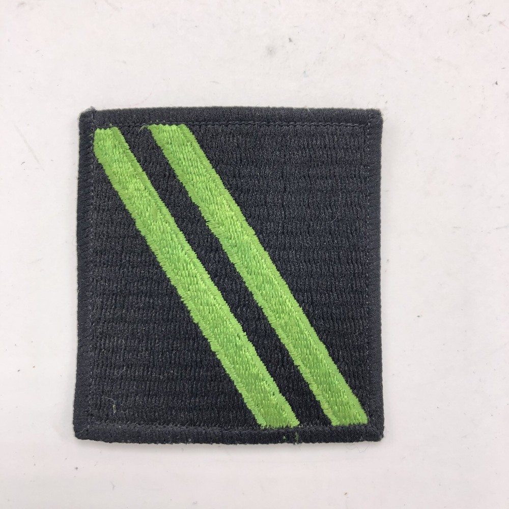Black Patch With 2 Green Stripes