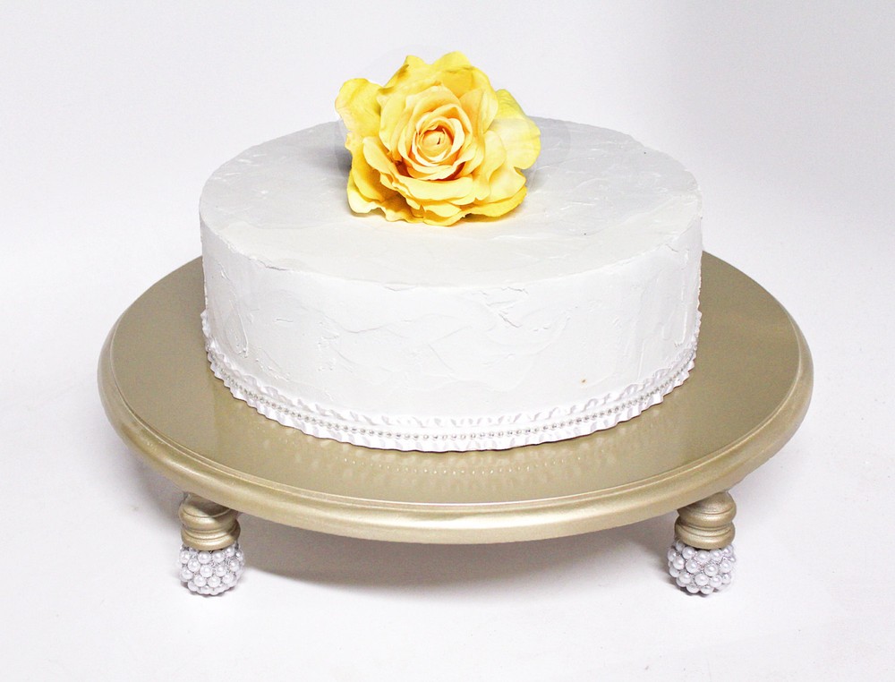 Champagne, Pearl, Silver Round Wedding Cake Stand, Cupcake Stand Display