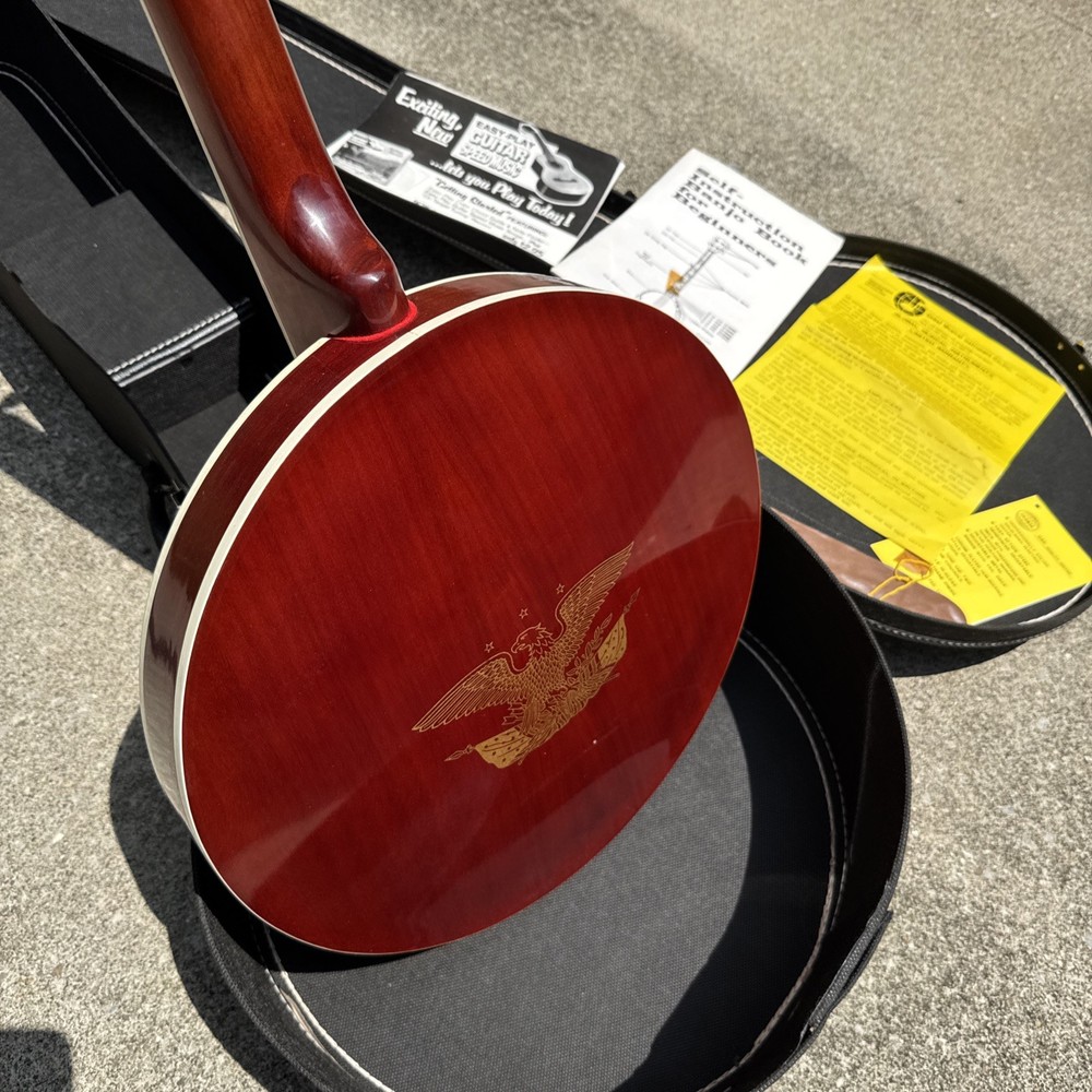 1970s Eagle Model 408 5-String Banjo w/ Case & Paperwork Remo Head
