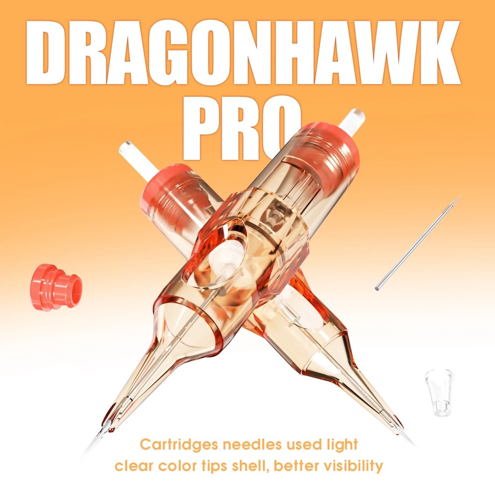 Dragonhawk Tattoo Machine Set Atom2 Wireless Machine Pen with Cartridge Needles