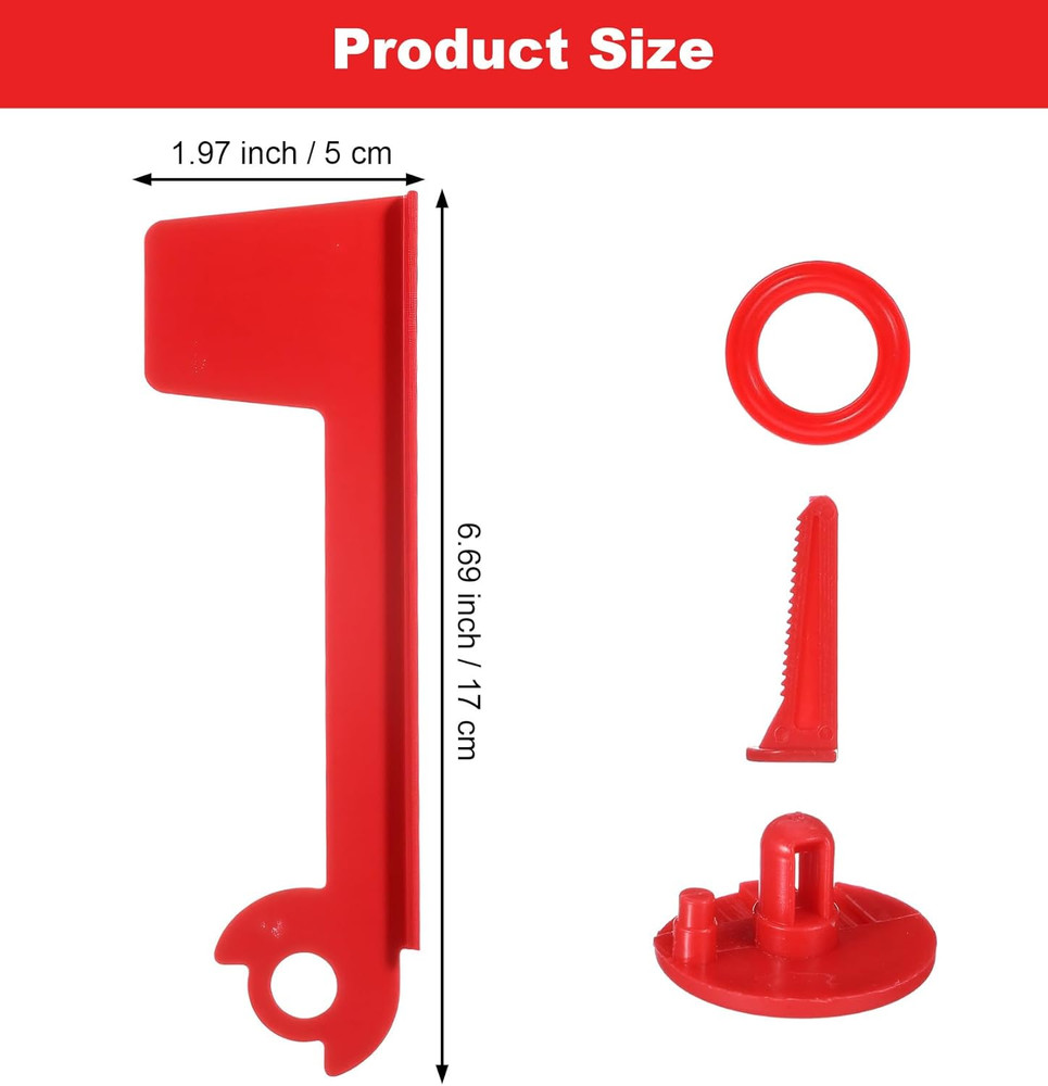 Mailbox Flag, Red Flag for Mailbox Replacement, Tool-Free Assembly (Red)