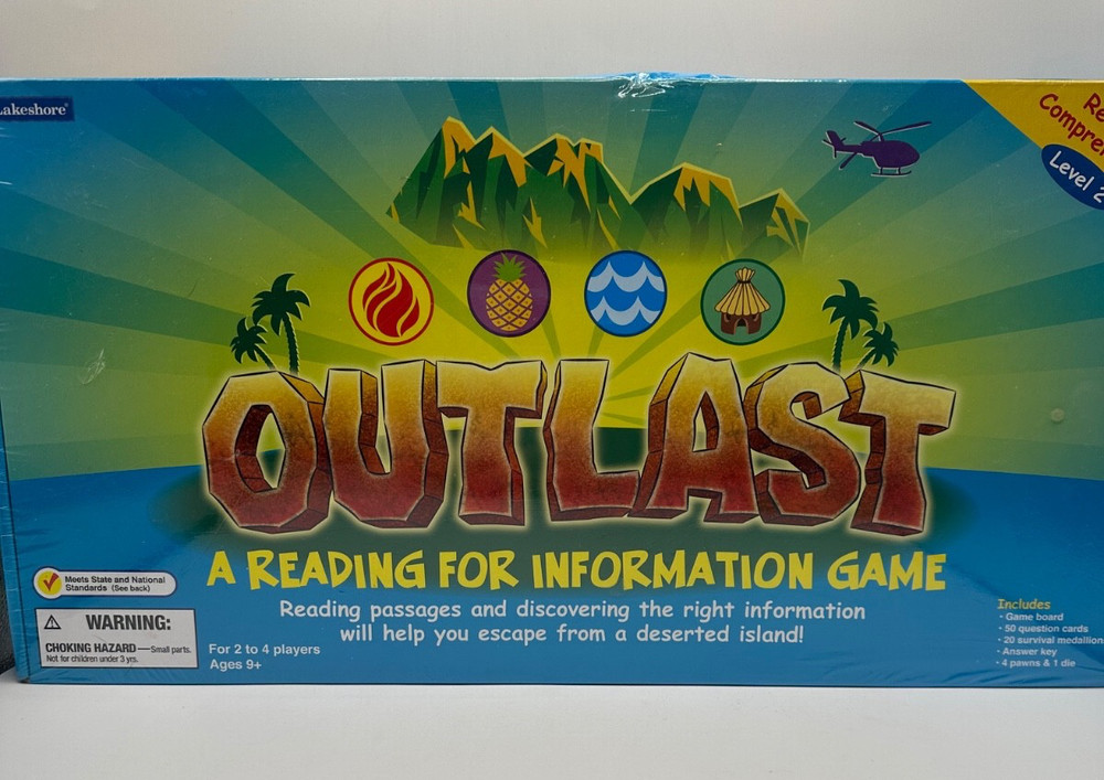 NEW Lakeshore Learning Outlast Reading For Information Level 2 Board Game 9+