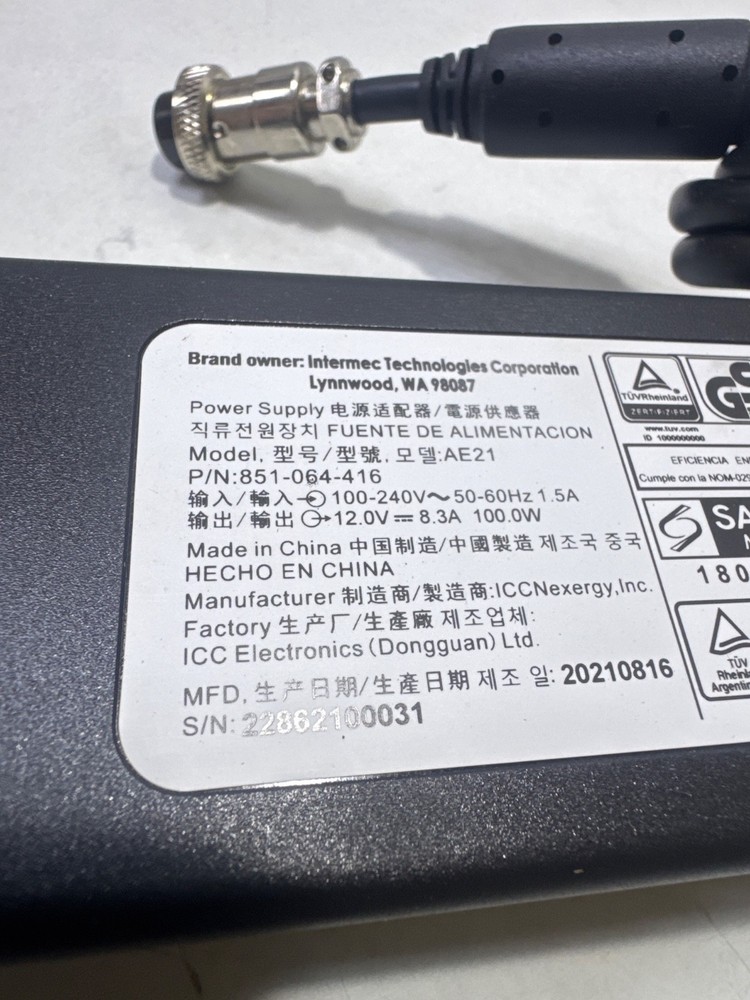 Intermec 851-064-416 12V Power Supply