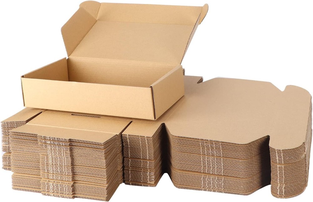 PHAREGE 9x6x2 inch Shipping Boxes Bulk 50 Pack 50 Pack, Brown