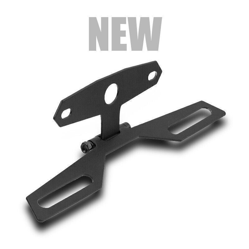 Motorcycle Adjustable Folding License Plate Bracket Stand Tag Tail Light Holder