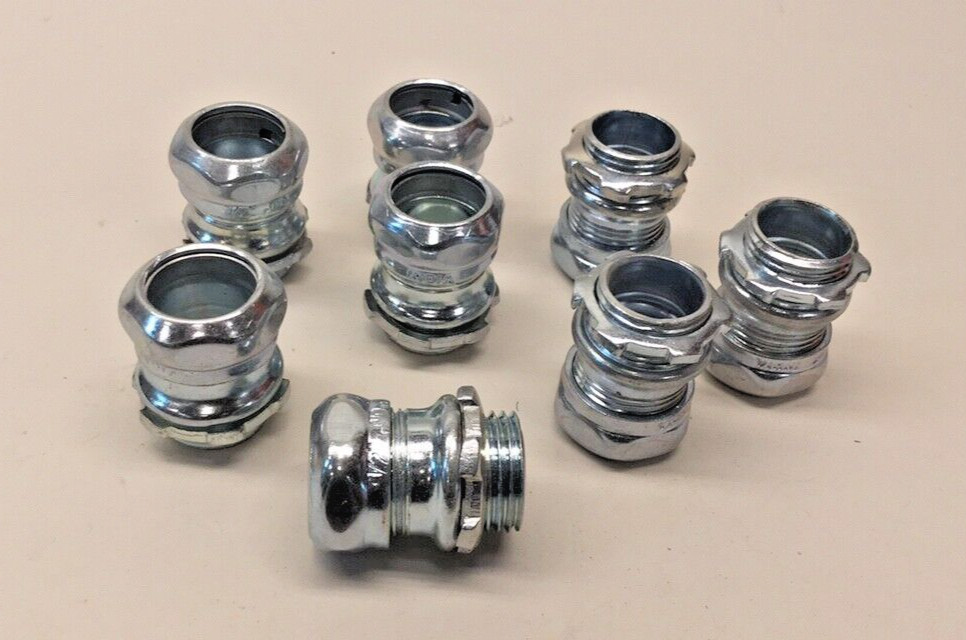 Fitting 2902 Compression Connector 1/2 Coupling (Pack of 8)