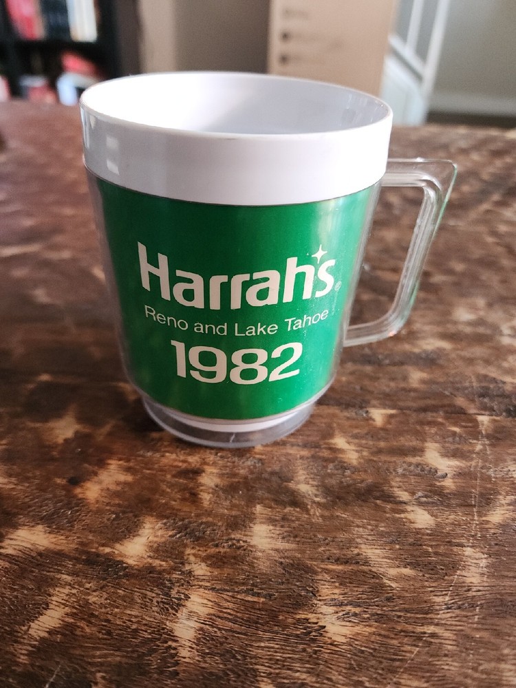 Harrah's Vintage Plastic Cup 1982 Bus Memorabilia