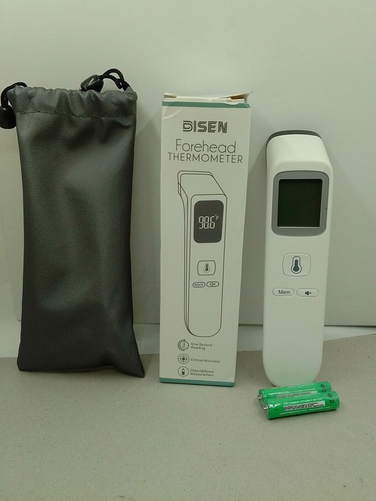 Disen Forehead Thermometer White Batteries Included