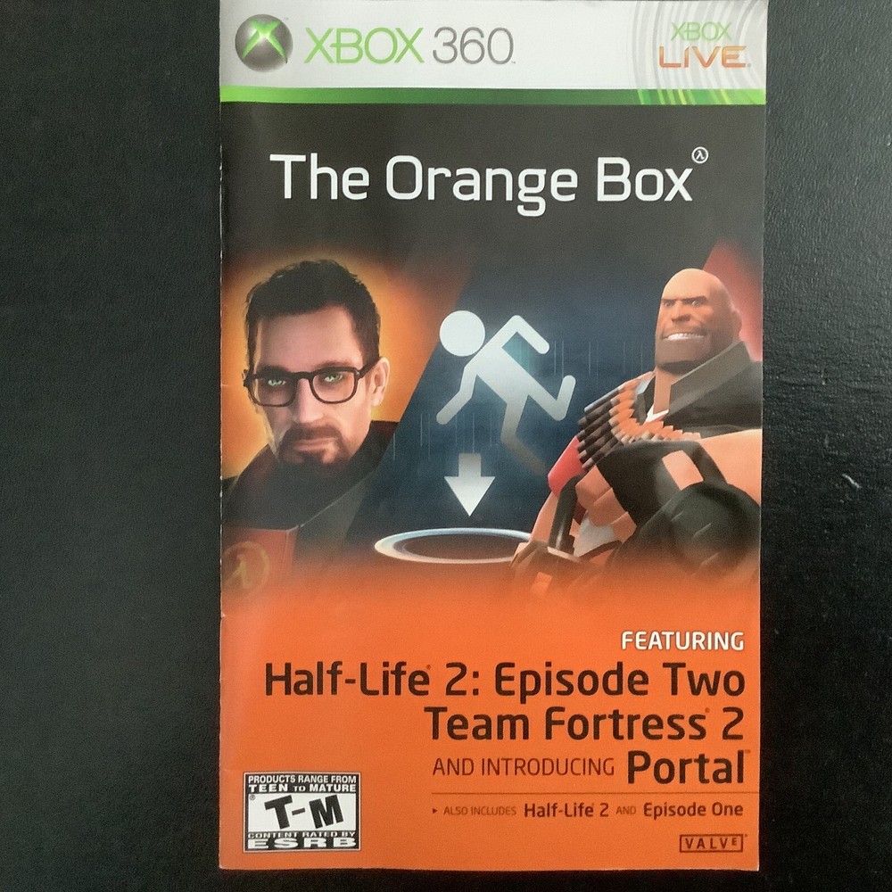 The Orange Box Microsoft Xbox 360 Instruction Manual Only