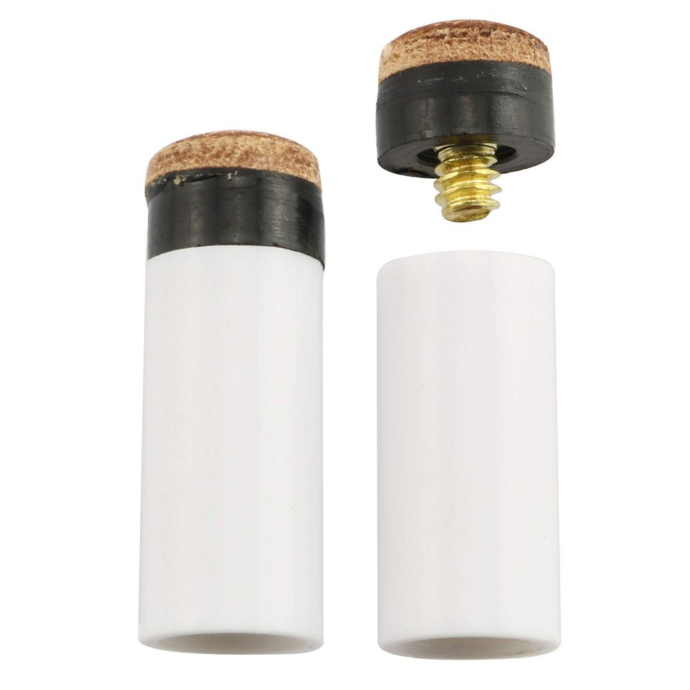 10 PCS 12mm Billiard Practical Cue ScrewOn Tips White Ferrules Snooker