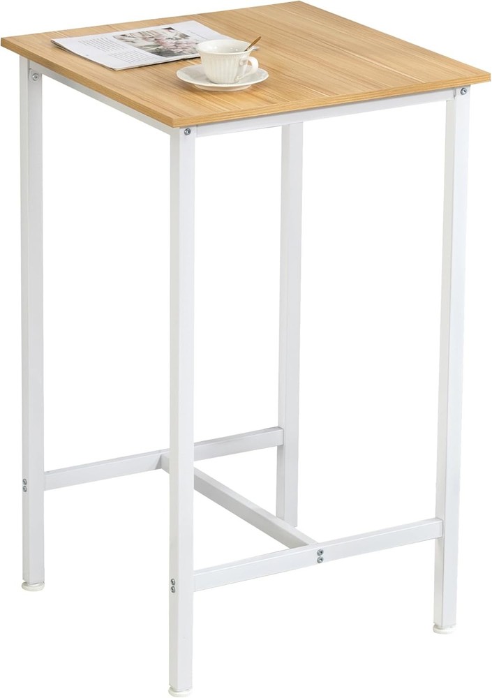 Bar Table Set 23.6" Pub Table High Top Table Square Bar Height Table Bar Table