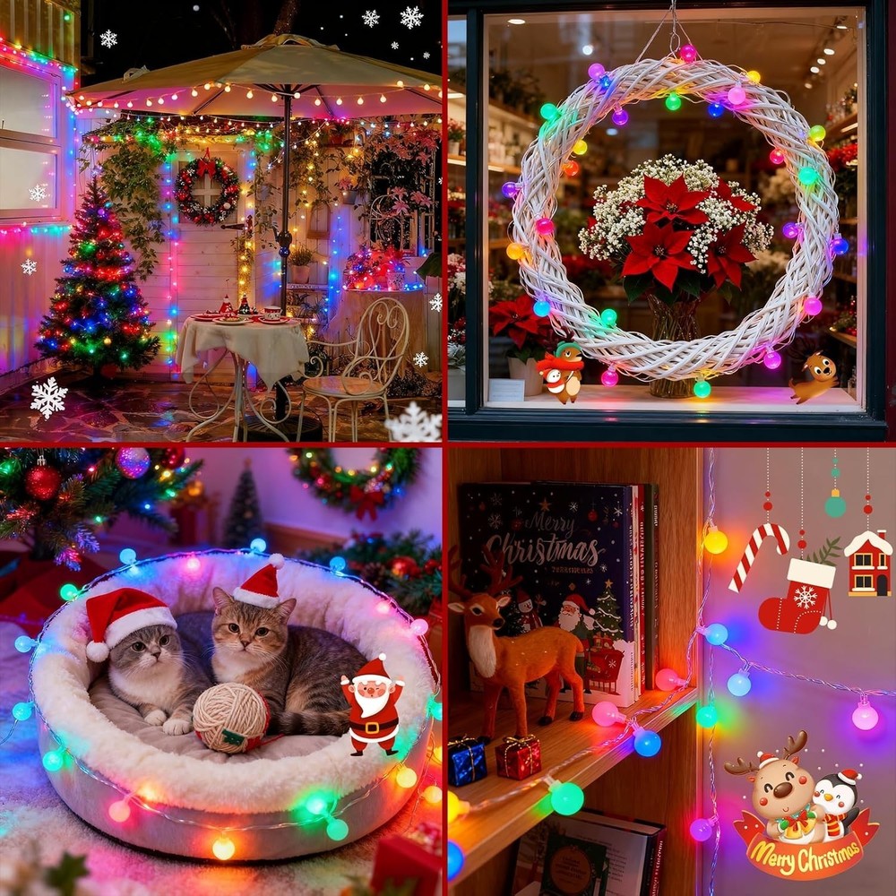 Elegant 33FT 100LED Christmas String Lights - Remote & Timer Function Included