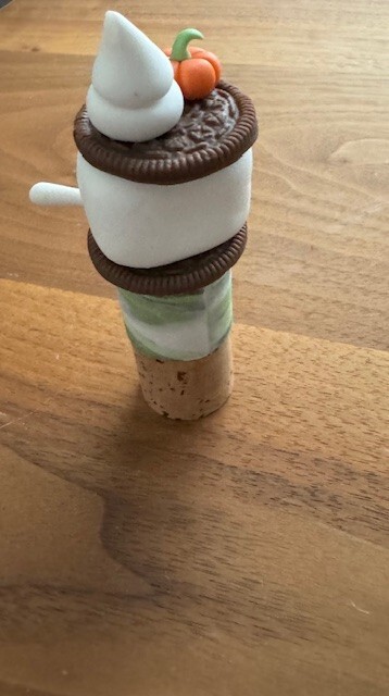 New Beautiful Marshmallow Halloween Decorated Cork