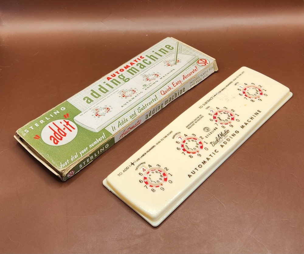 Vintage Sterling No. 565 Add-It Dial-A-Matic Automatic Adding Machine w/...