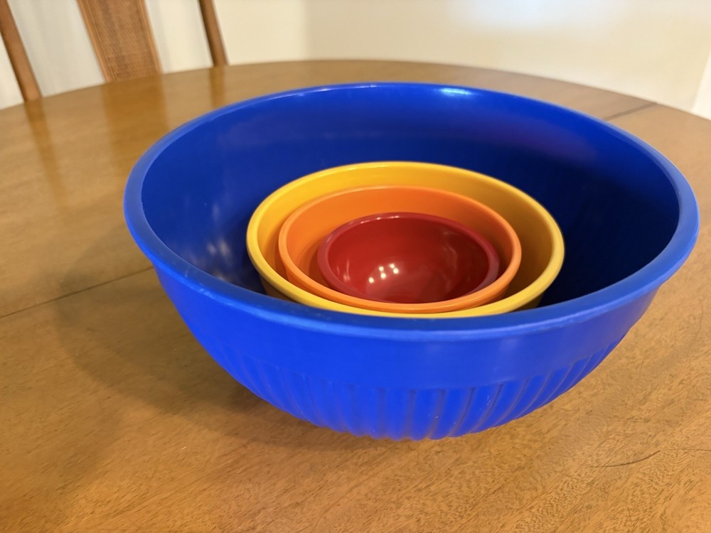 4 GHP Melamine Nesting Mixing Bowls 11", 7", 5.5", & 4.25"