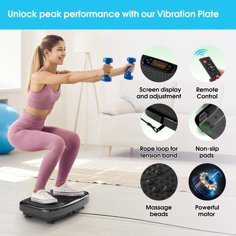 Vibration Plate Exercise Machine for Lymphatic Drainage,Power Vibrate Stand S...