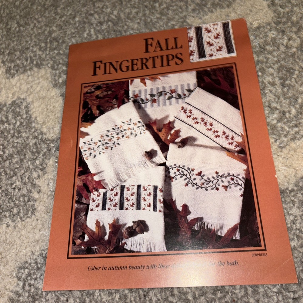 Vintage Fall Fingertips Cross Stitch Pattern Leaflet