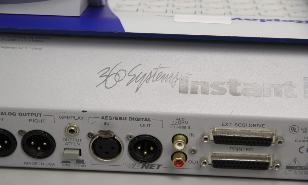 360 Systems Instant Replay Hard Disc Audio 2.0 With Replaced Face Panel