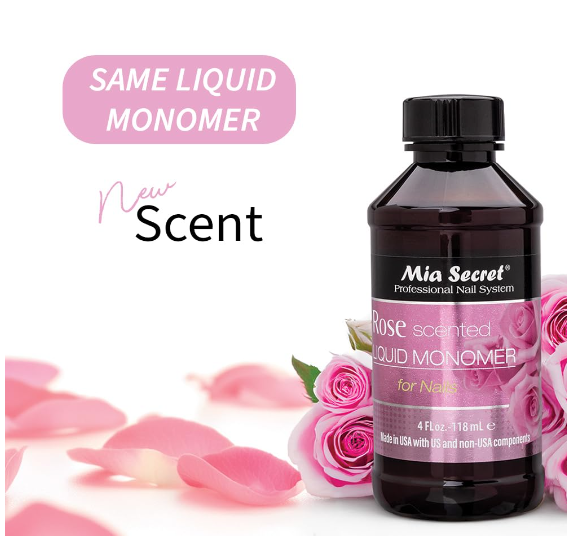 Mia Secret ROSE SCENTED Liquid Monomer 4oz