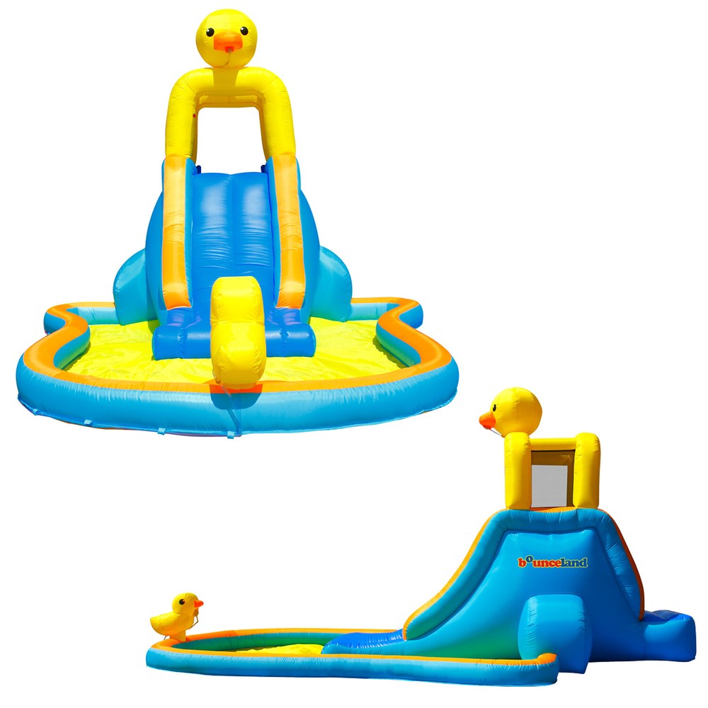 Bounceland Ducky Splash Water Slide with pool