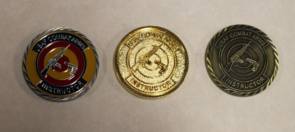 3 Coin Lot COMBAT ARMS INSTRUCTOR CATM Air Force Challenge Coin