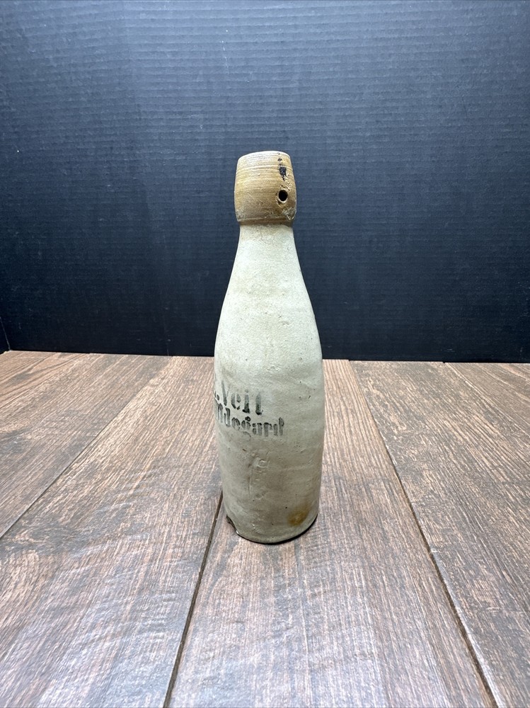 Vintage Glazed E.VEIL STONWARE BOTTLE