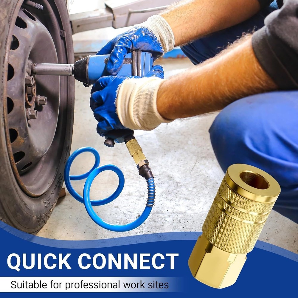 1/4-Inch NPT Brass Female pneumatic Coupler, Quick Connect Air Compressor