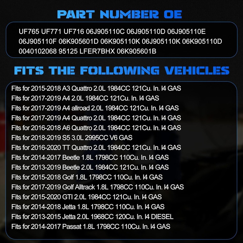 4PCS UF765 Ignition Coils + 95125 Iridium Pack