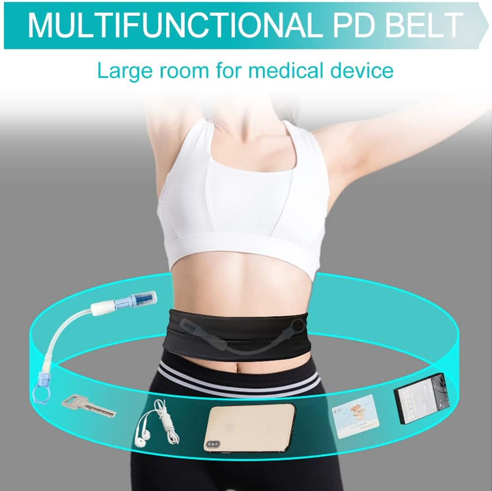 PD Belt Peritoneal Dialysis Catheter Holder Comfortable Protector with Slits Pou