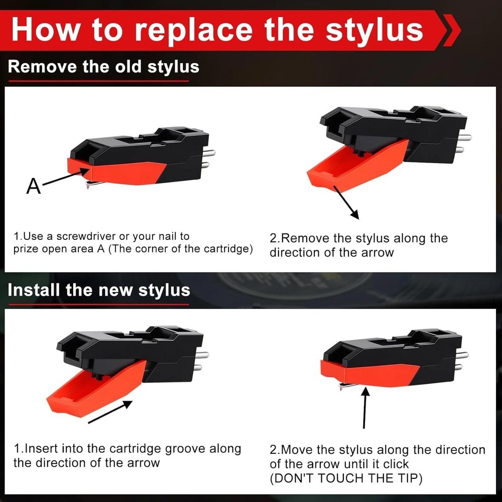 6 Pack Record Player Needle Replacement, Upgraded Vinyl Needle... | Ebay