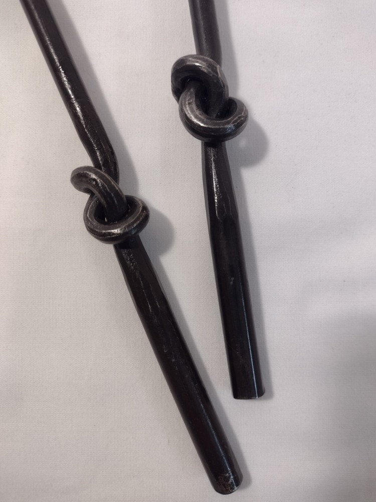 Hand Forged Salad Servering Set 12.75" Old River Road Fork Spoon Artisan EUC