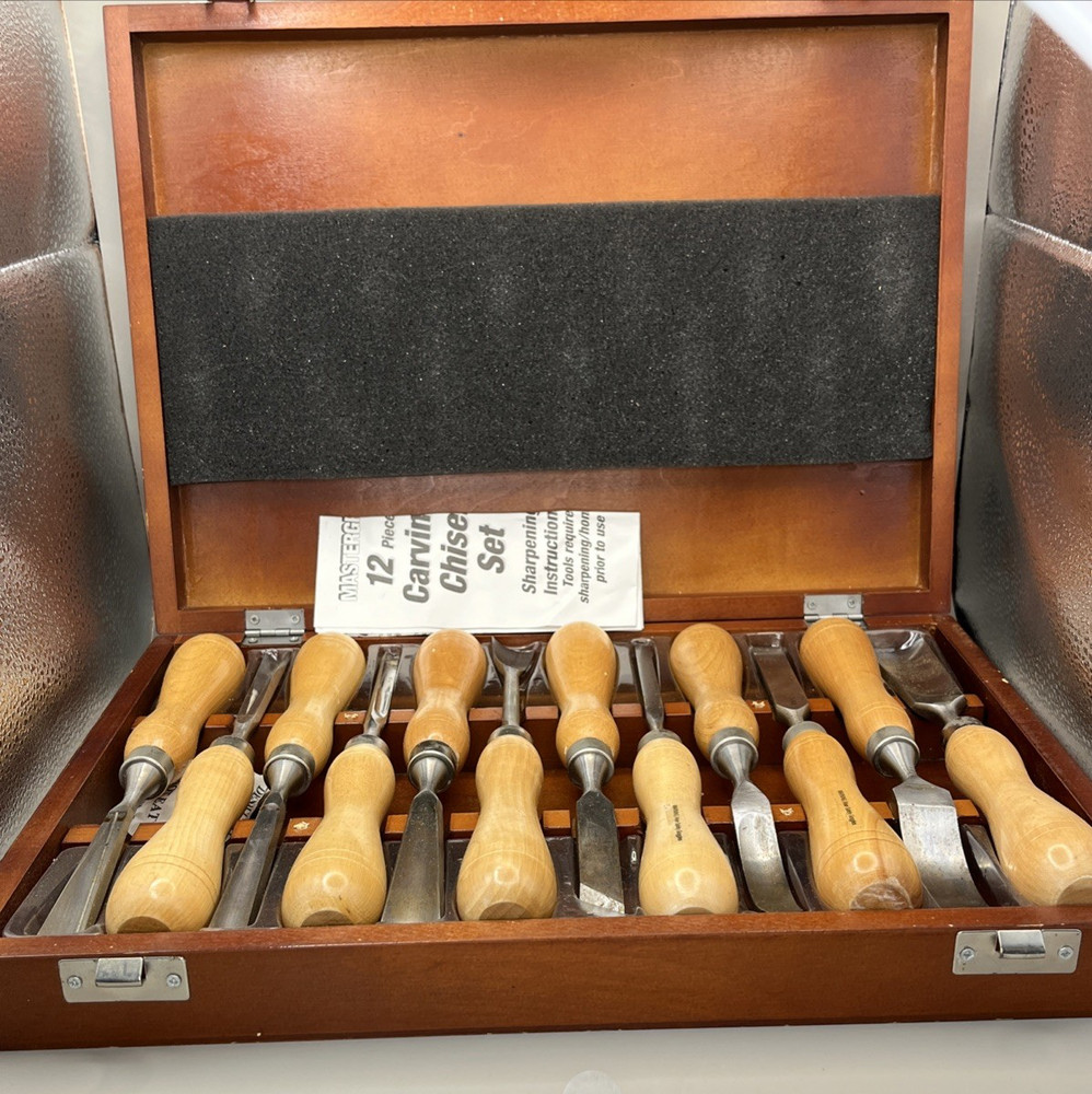 MASTERGRIP 12 Piece Carving Chisel Set Appears Unused See Description for Cond