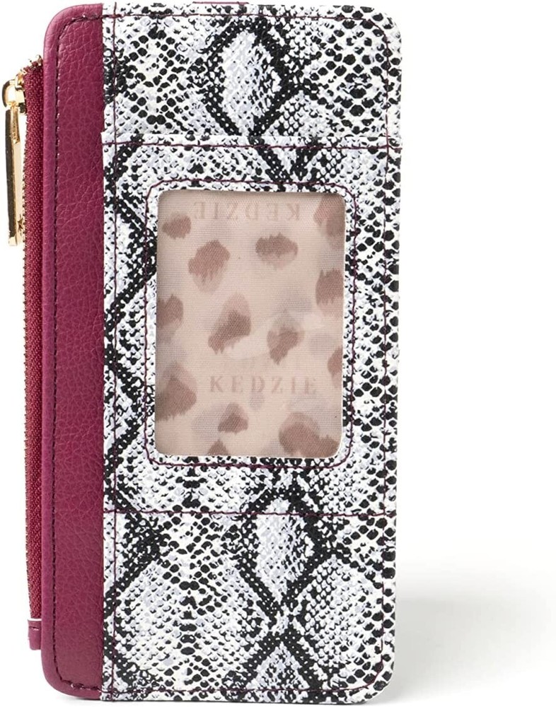 Kedzie Essentials Only Zippered Wallet in Vegan Leather NWT Pretty in Python